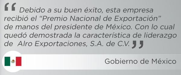 Testimonio Gobierno mexicano felicita a ALRO